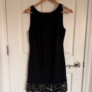 Women’s White House Black Market Shift Sheath Cocktail Dress Sequins Black SP